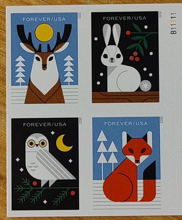 Winter Woodland Animals Stamps